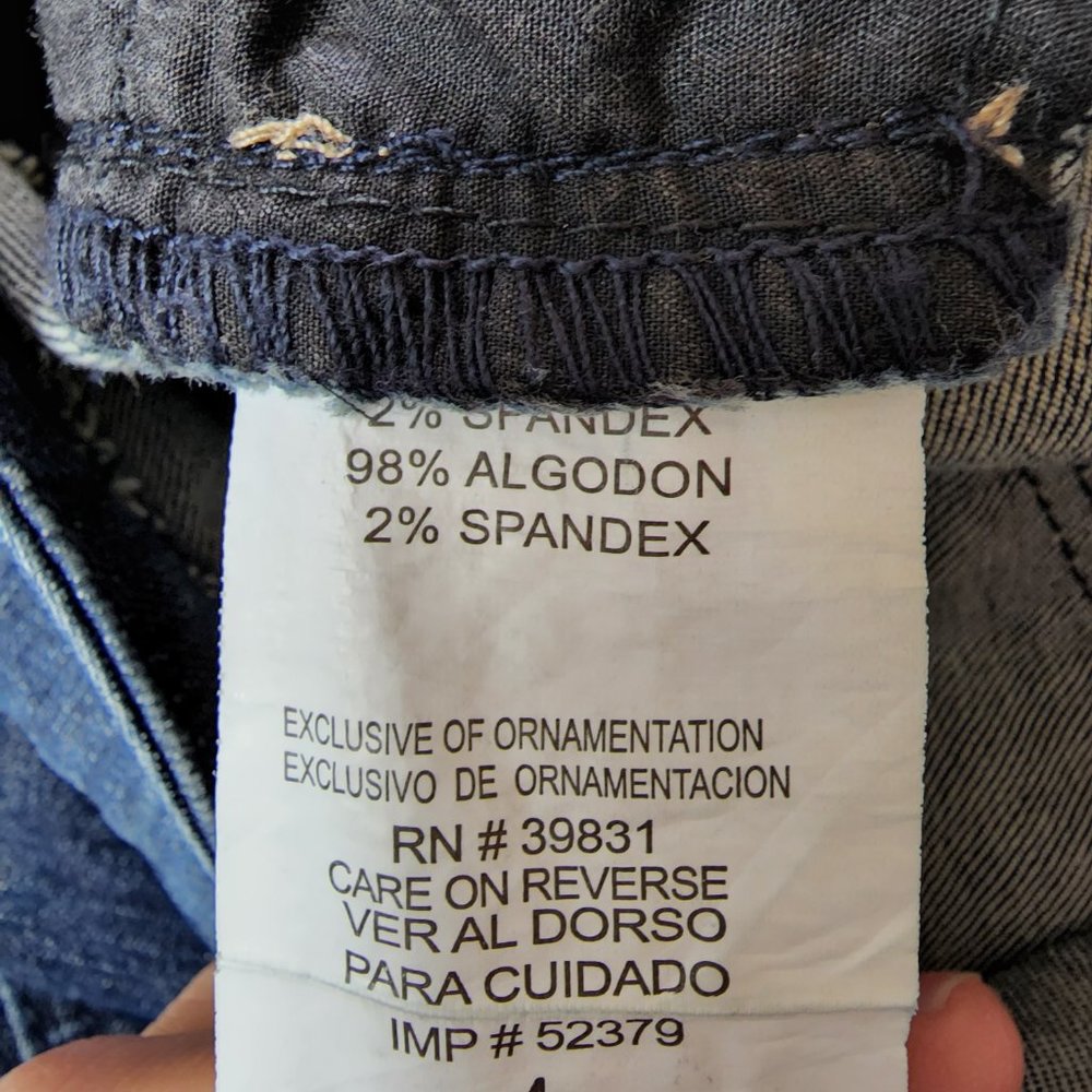 Democracy Women's Revolution Boot Jeans Blue Mid Rise Dark Wash Stretch Size 4 - Picture 5 of 8